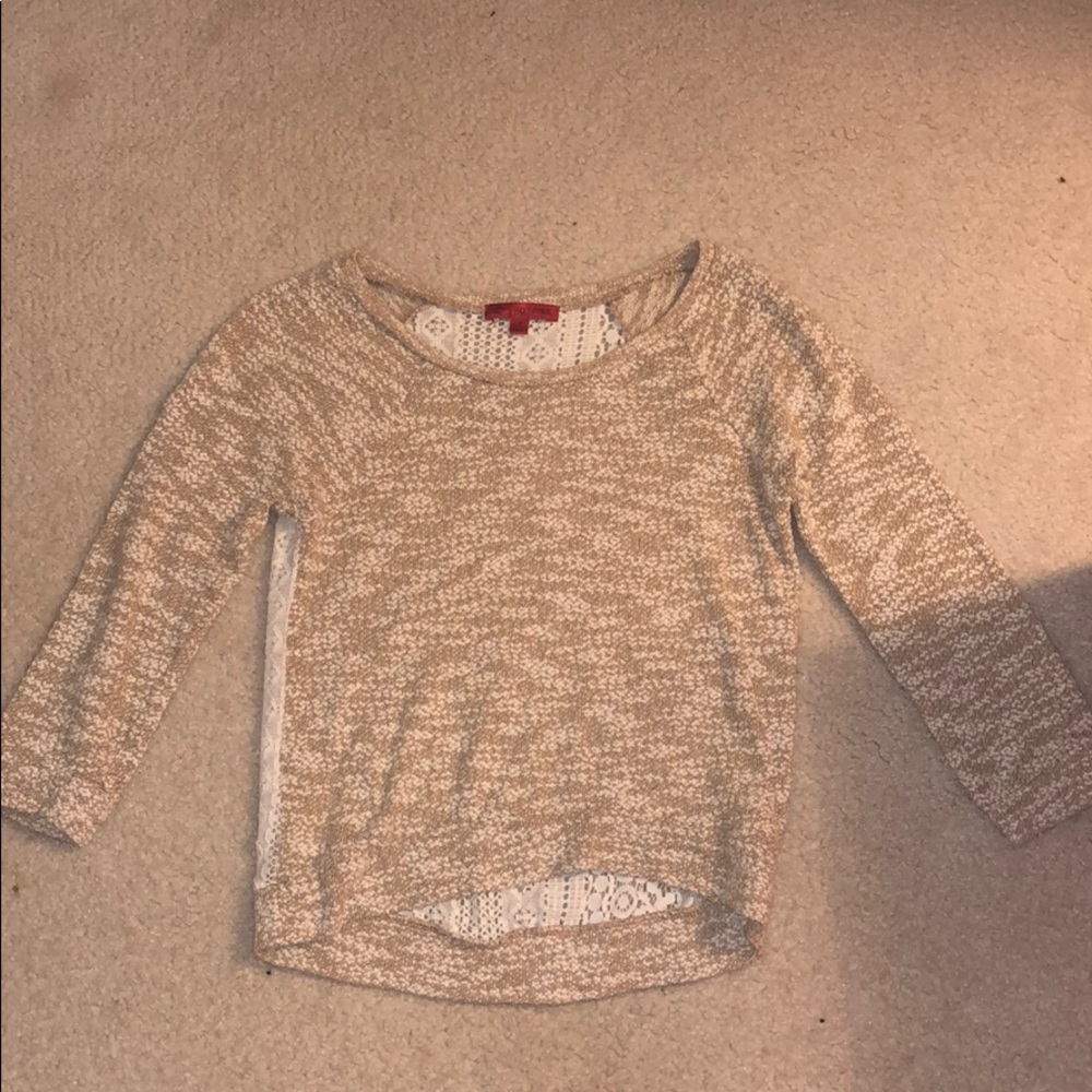 Cream Lace Sweater